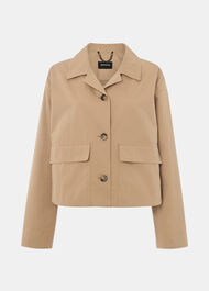 Short Cotton Trench Jacket