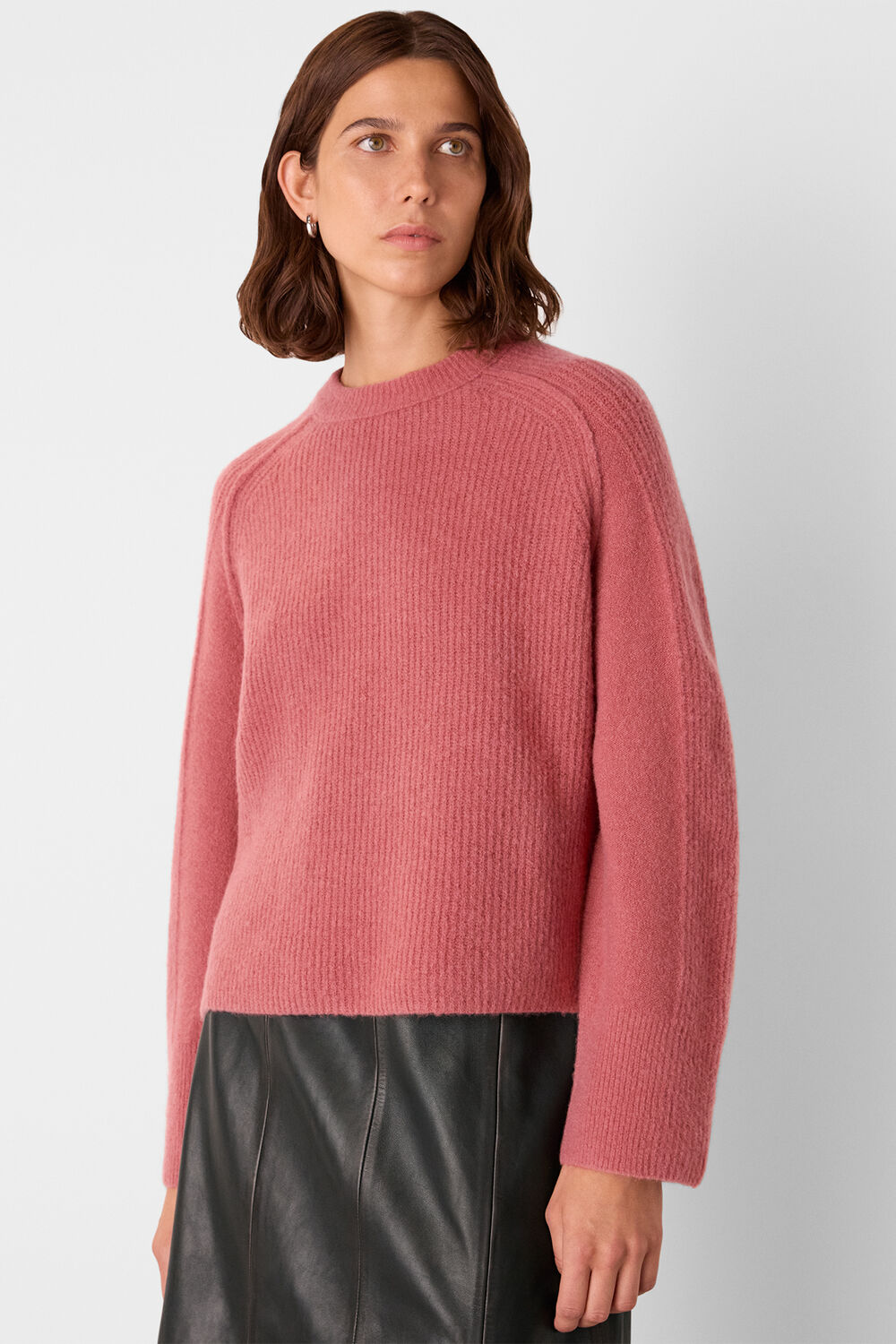 Rose Aria Wool Mix Crew Knit