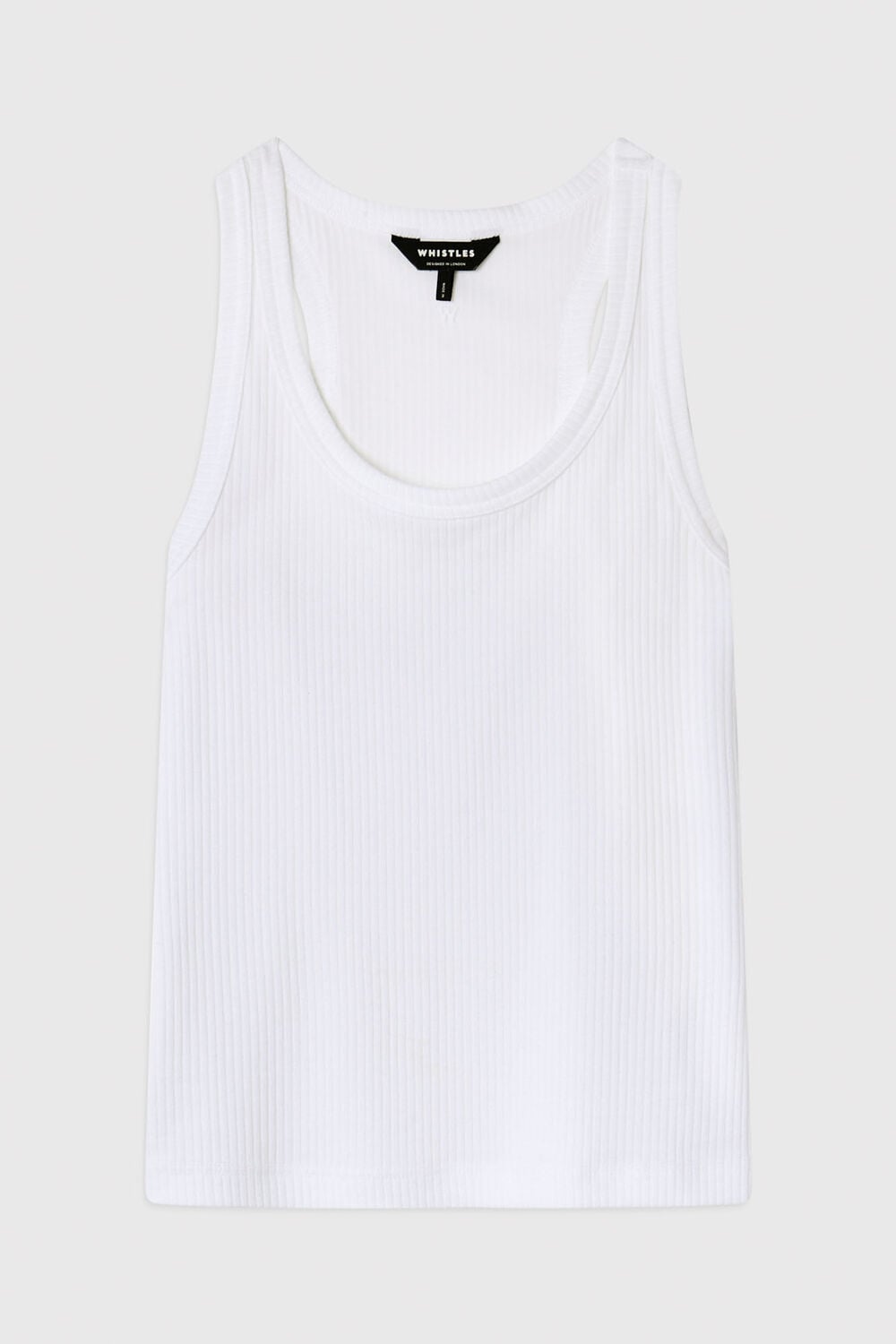 White Ultimate Ribbed Scoop Vest