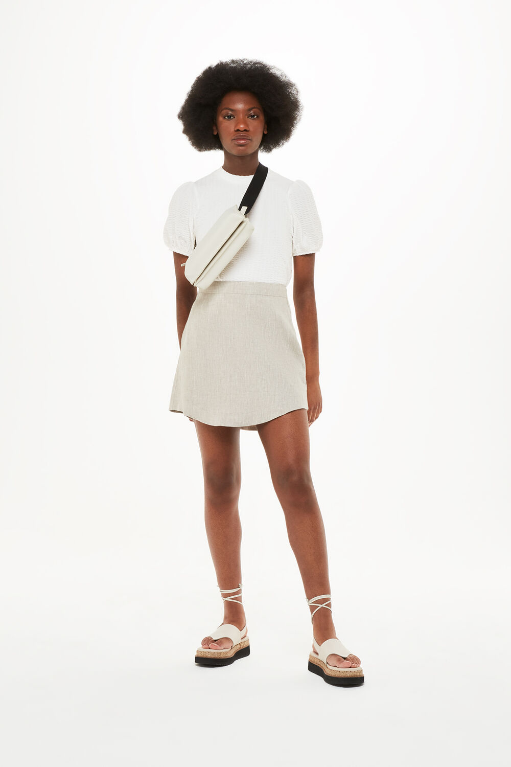 Texture Puff Sleeve Top