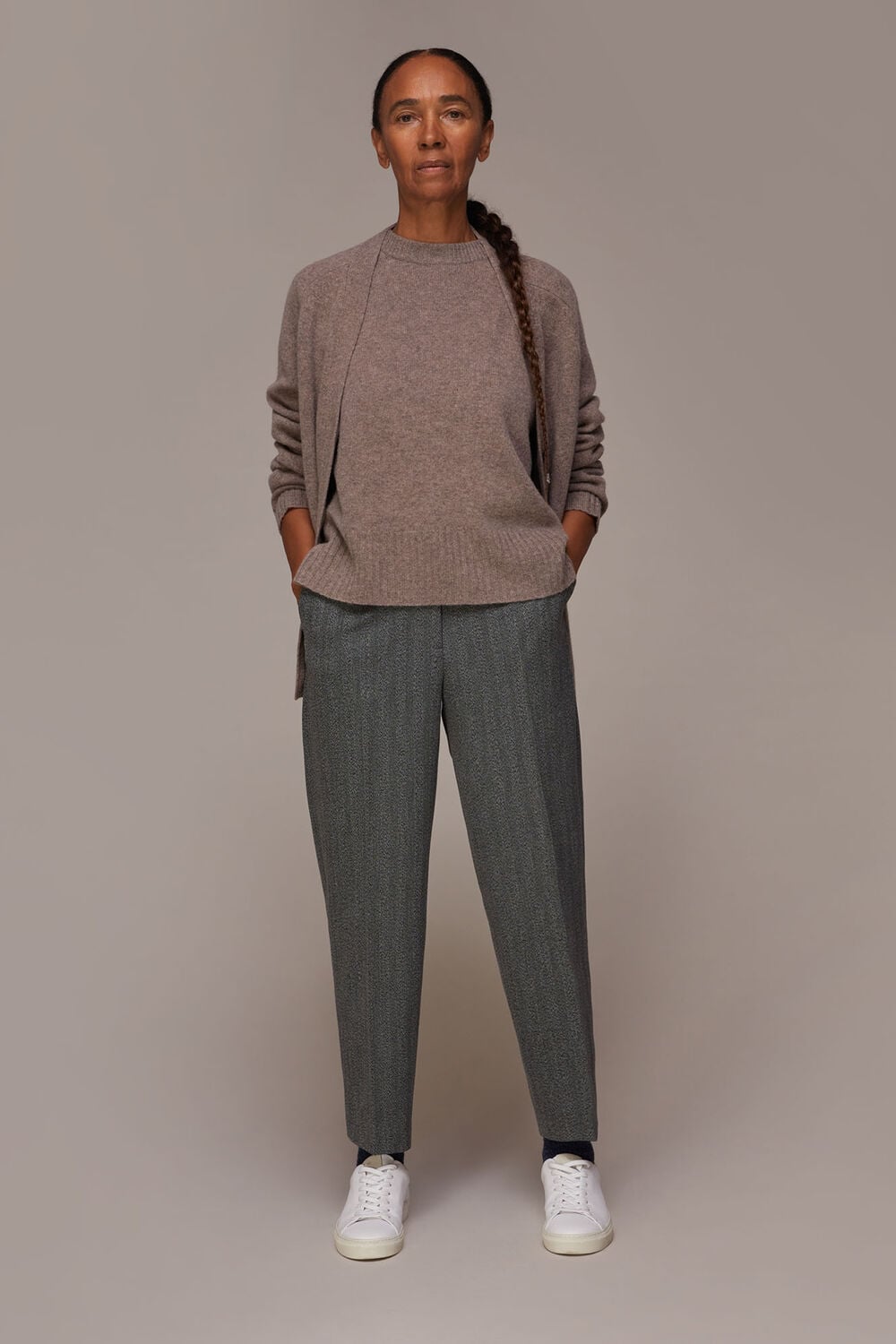 Lila Tapered Check Trouser