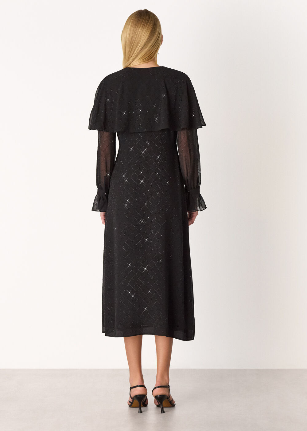 Hot Fix Cape Midi Dress