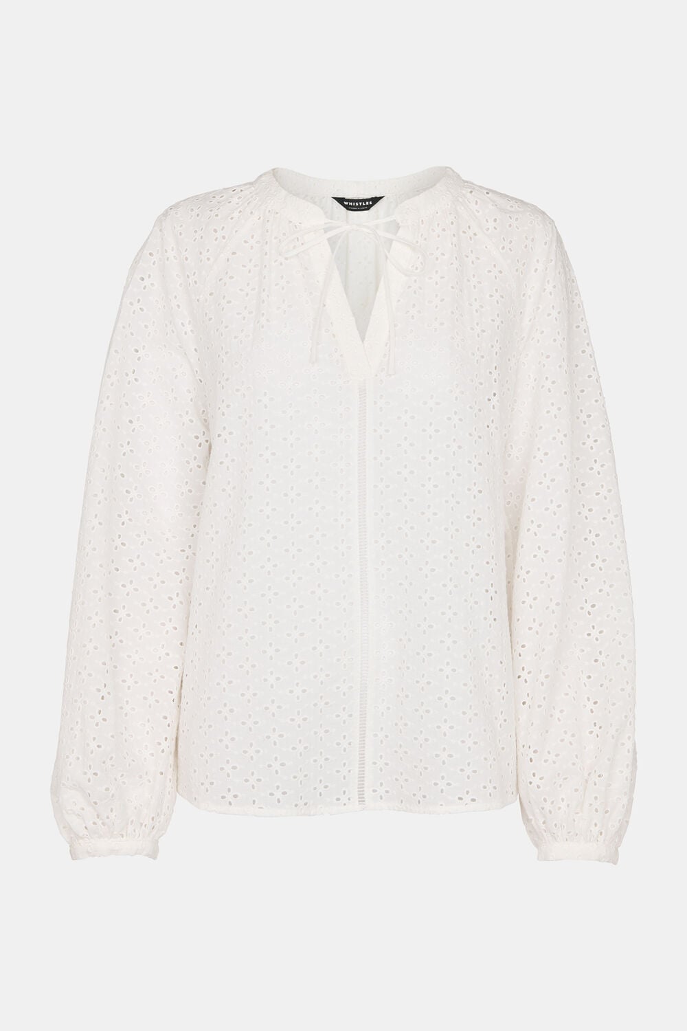 Broderie V Neck Blouse