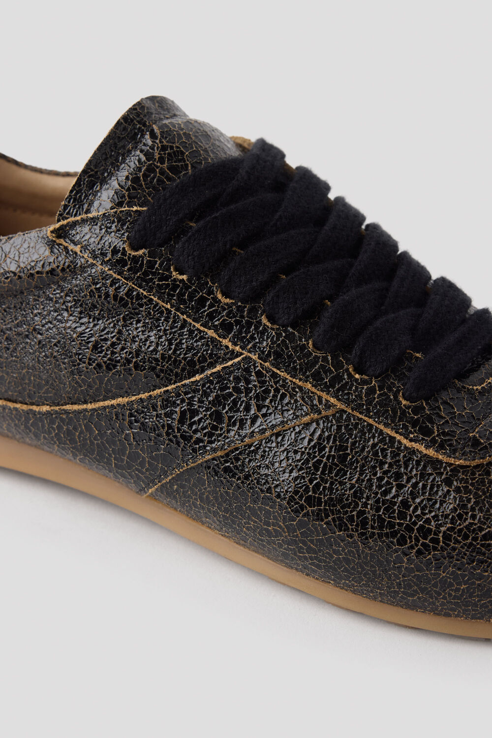 Crinkle Patent Leather Sneaker