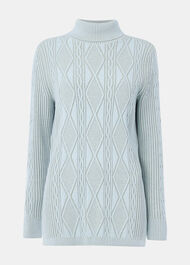 Aoife Fine Cable Roll Neck