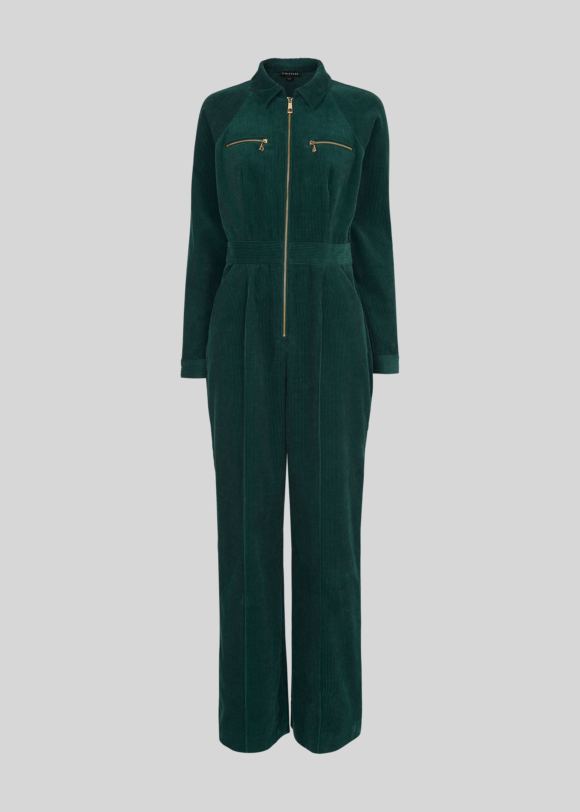 Dark Green Corduroy Jumpsuit WHISTLES
