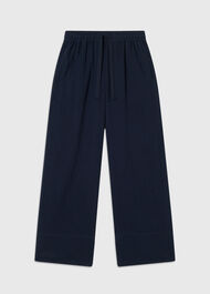 Wide Crop Cheesecloth Trouser