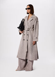 Checked Trench Coat