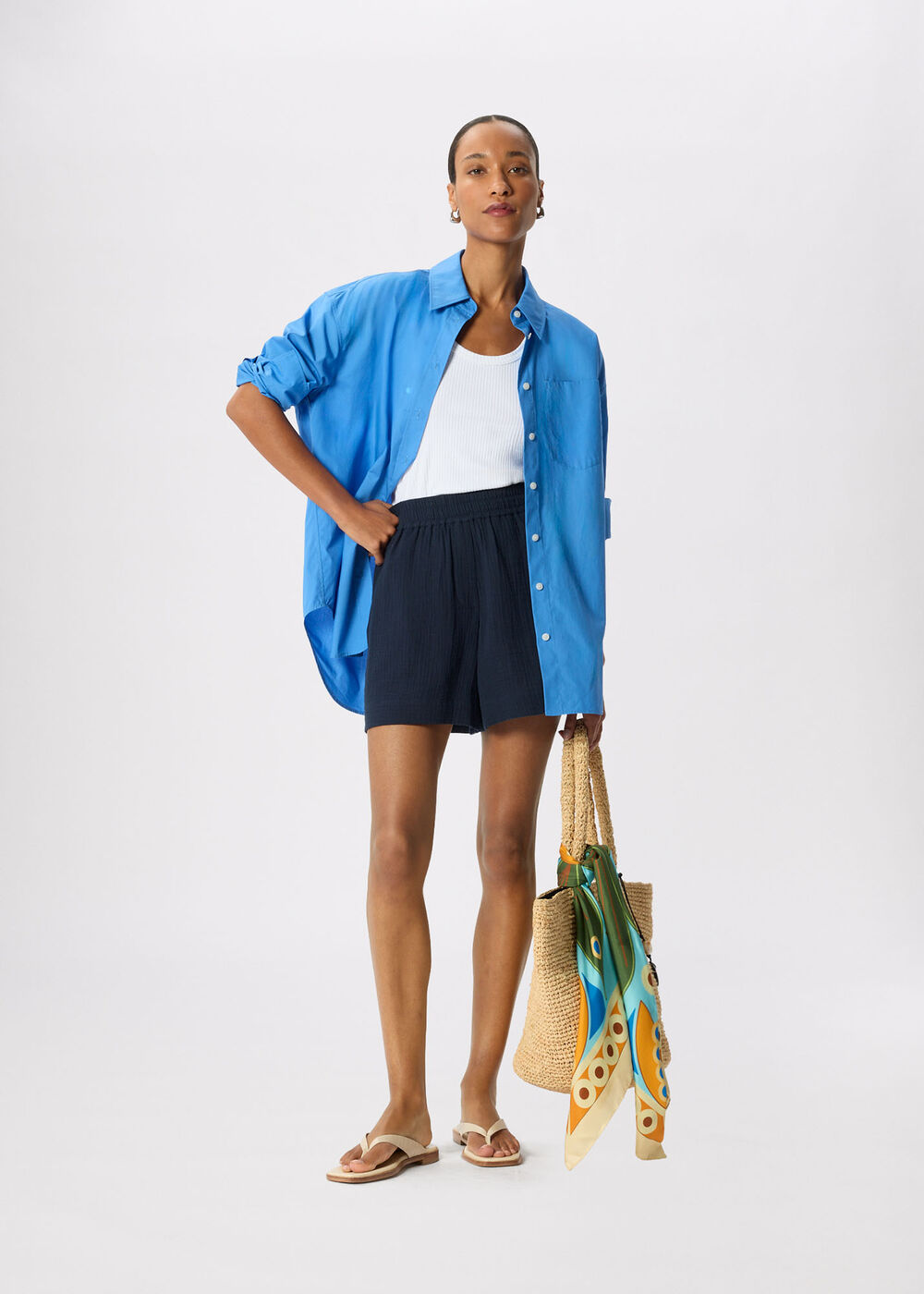 Pull On Cheesecloth Short