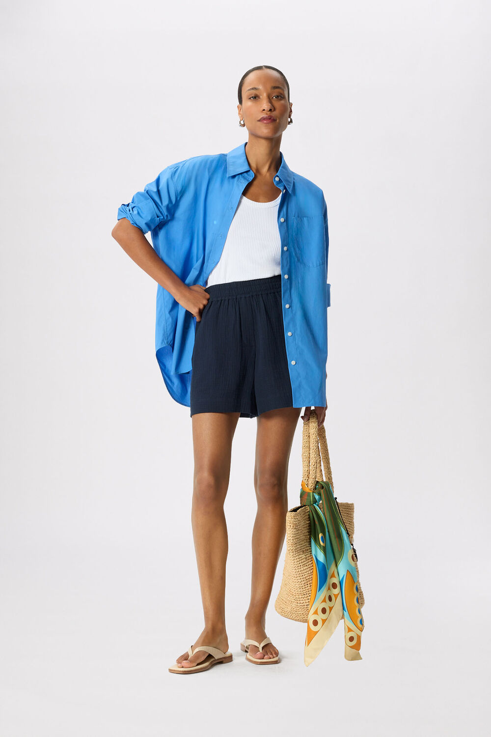 Pull On Cheesecloth Short