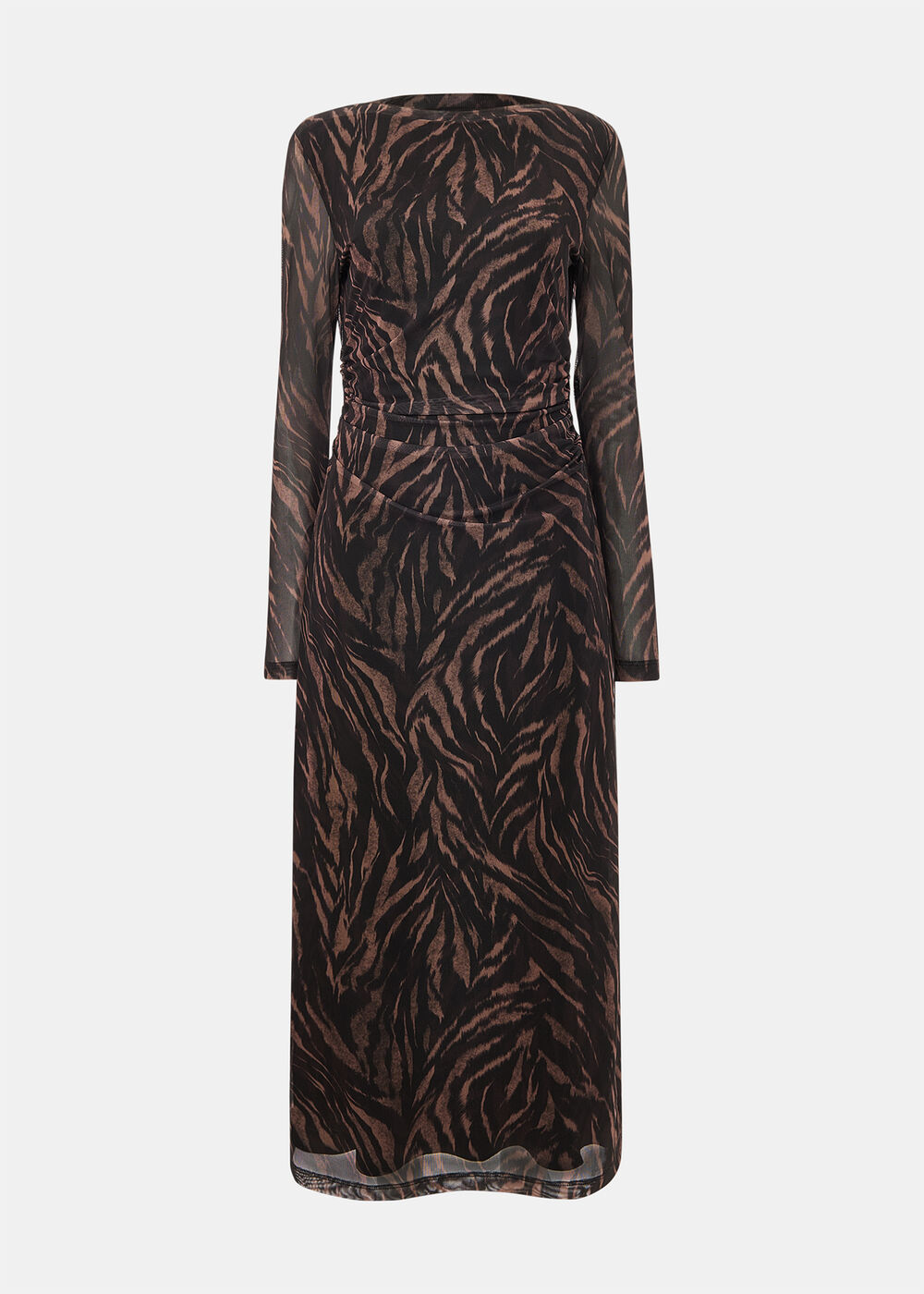 Abstract Zebra Mesh Dress