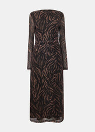 Abstract Zebra Mesh Dress