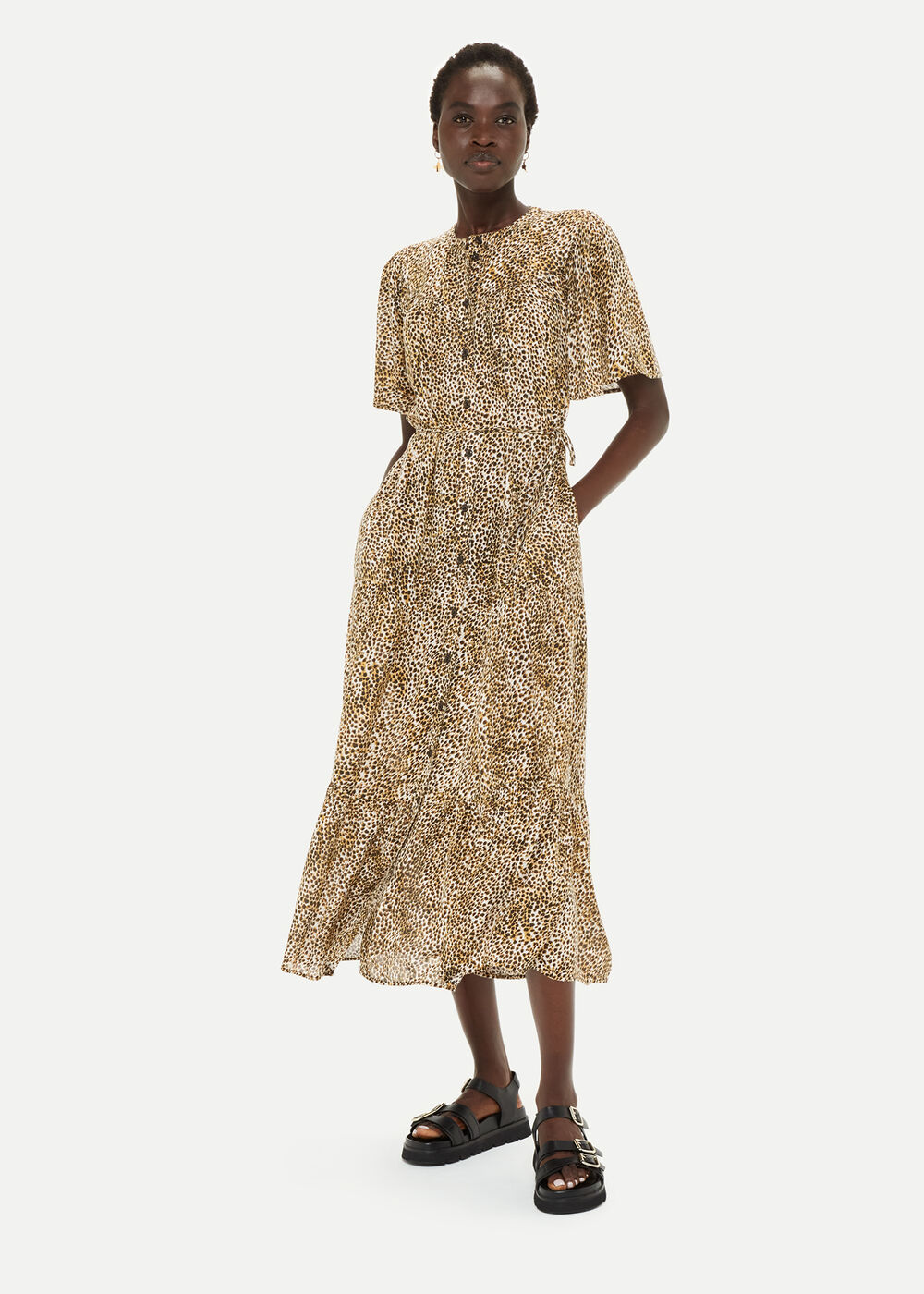 Multicolour Ink Spot Trapeze Dress