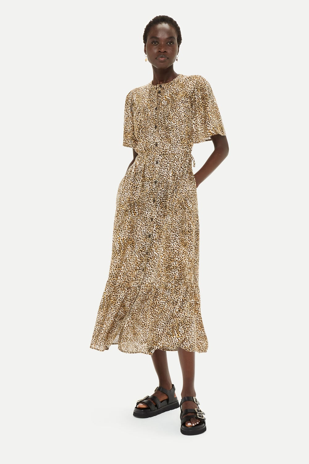 Multicolour Ink Spot Trapeze Dress