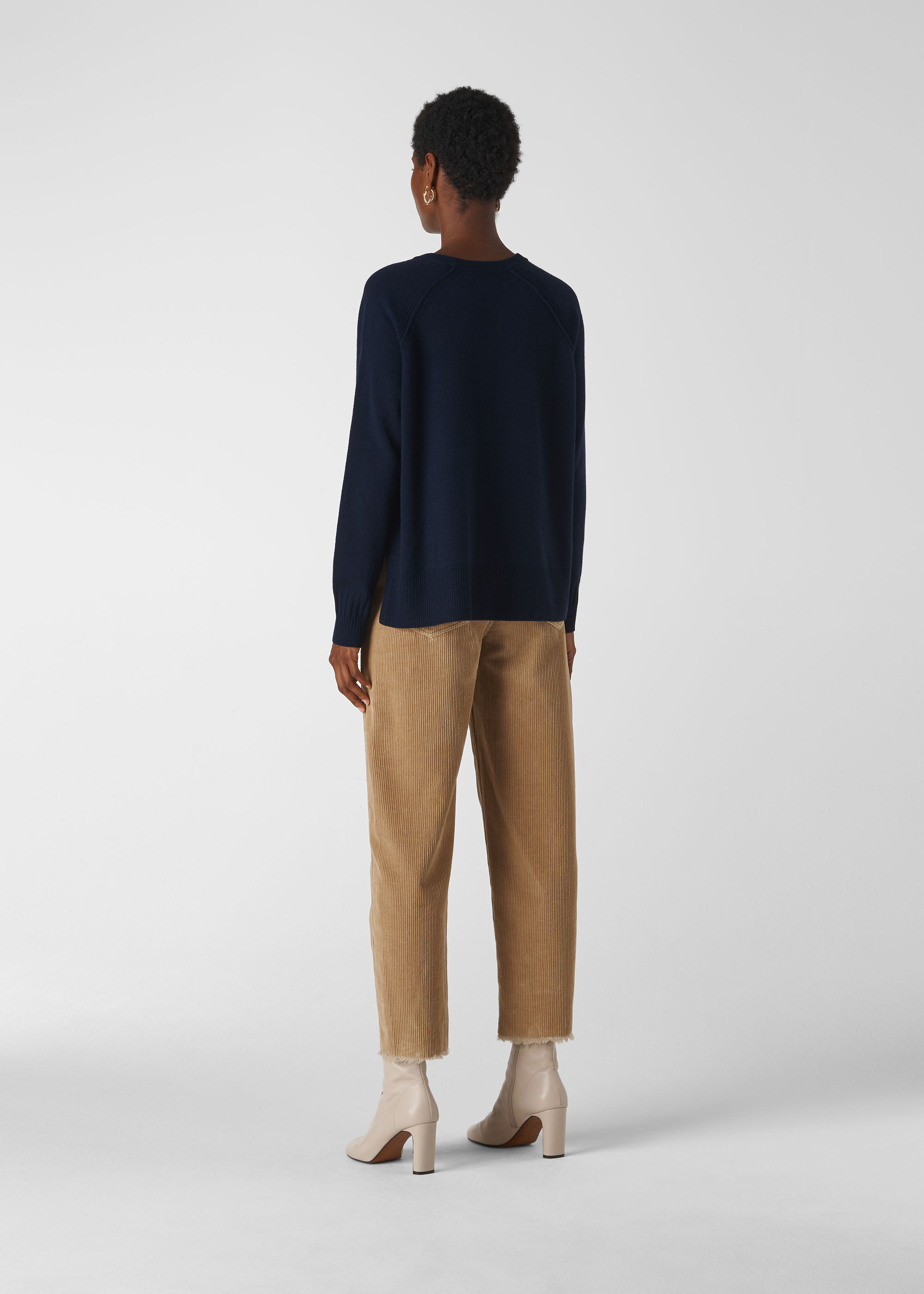 navy crew neck sweater