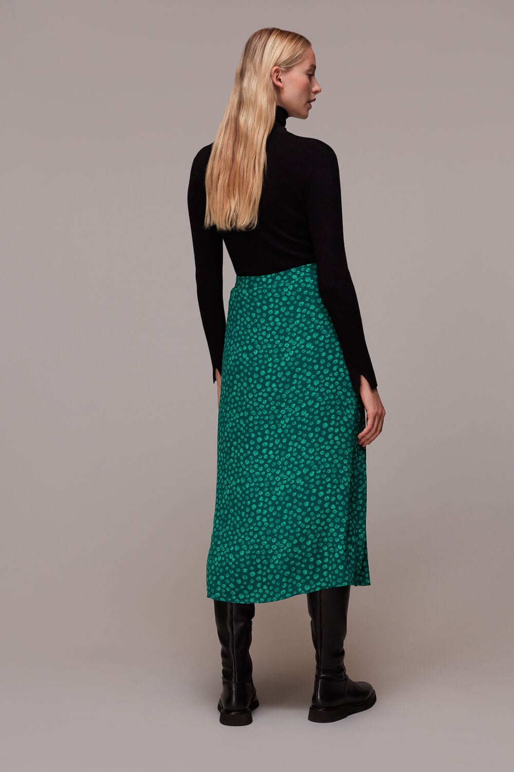 Lava Spot Button Through Skirt