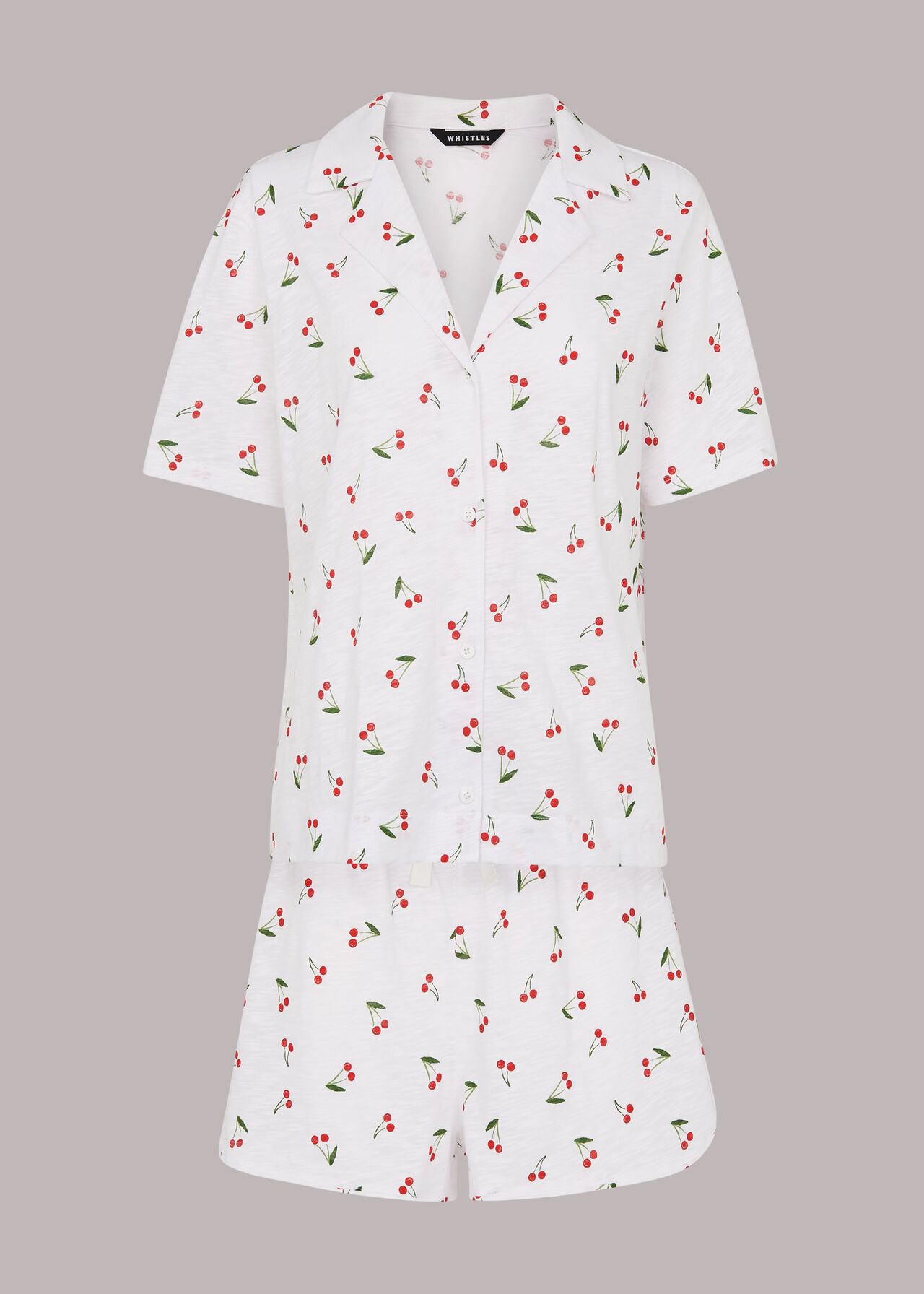 Cherry Print Short Pyjamas