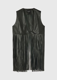 Rei Leather Fringed Waistcoat