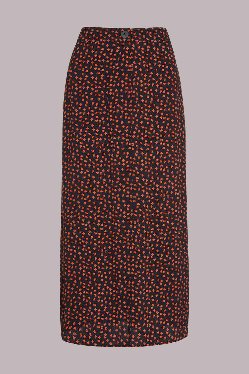 Dainty Floral Button Skirt