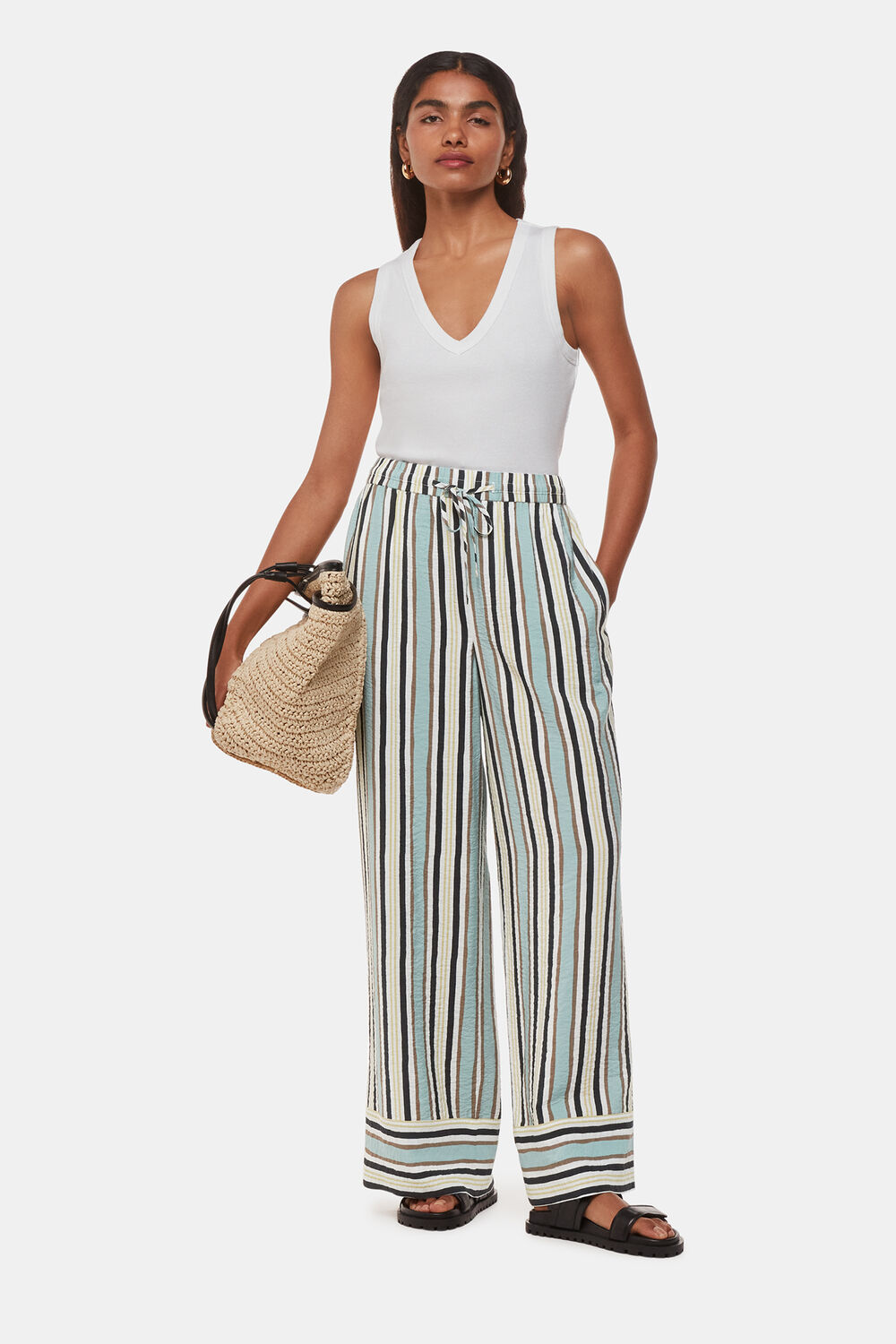 Multicolour Petite Vertical Stripe Nicola Trouser