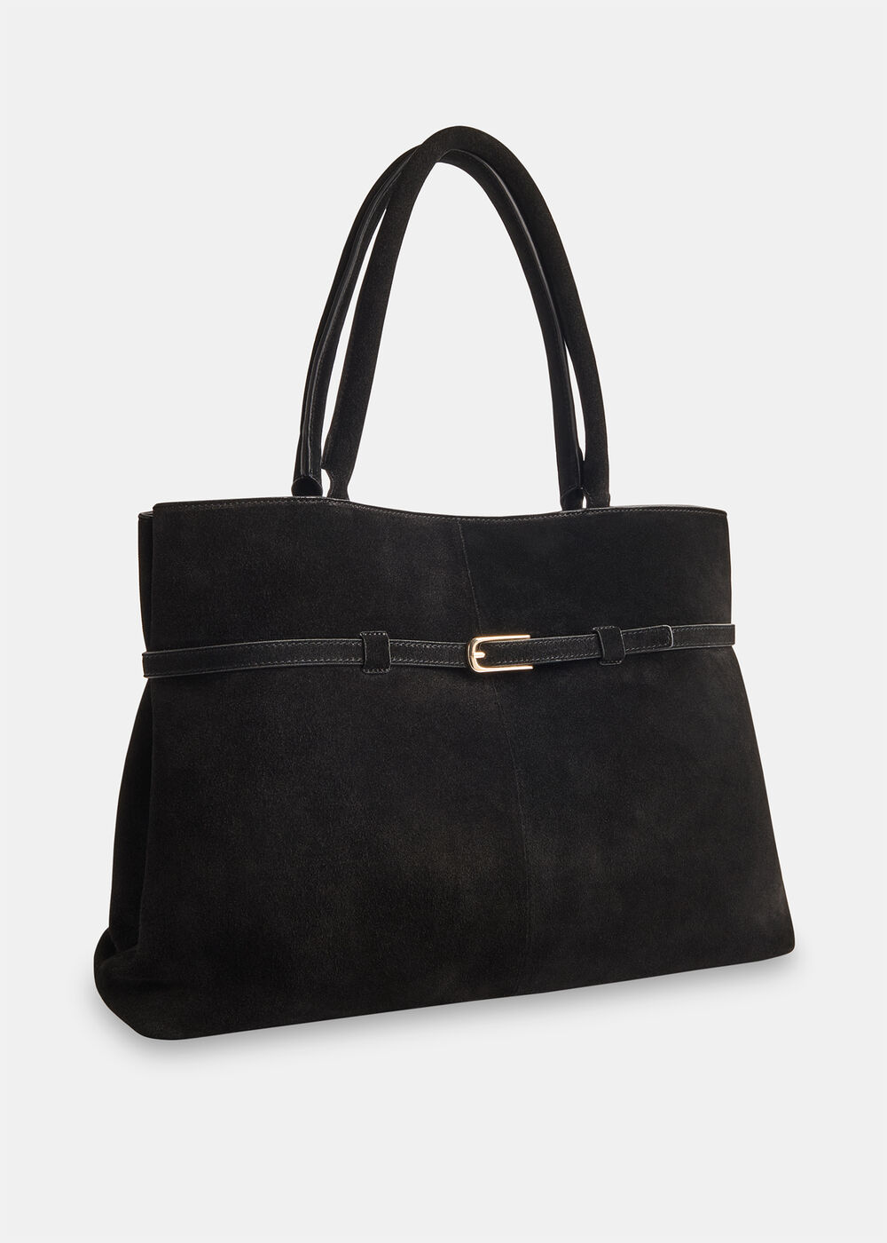 Noelle Suede Buckle Tote Bag