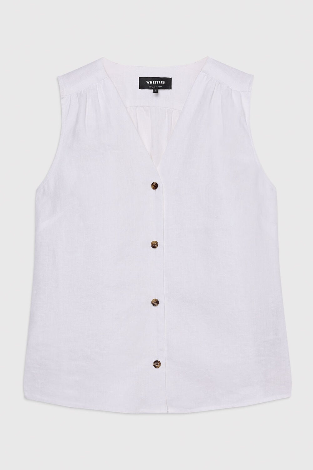 White Laura Linen Tank