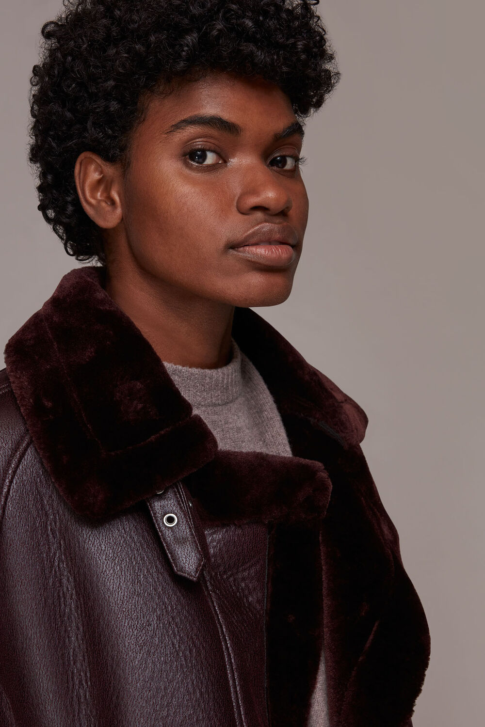 Lauren Faux Fur Biker