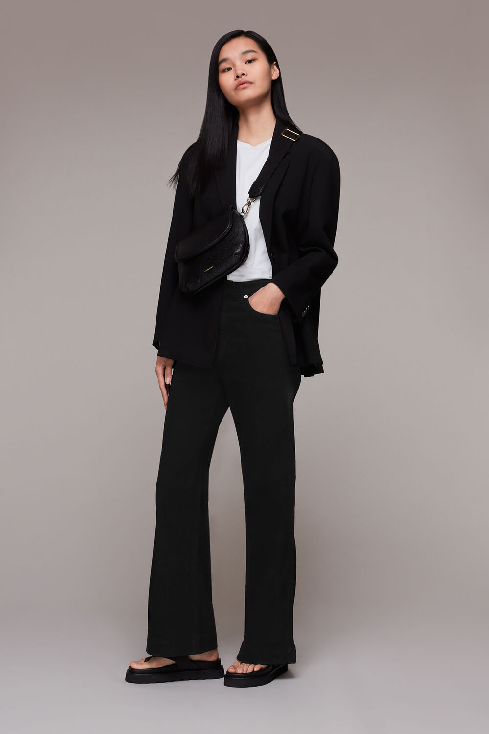 Black Lucy Stretch Flared Jean