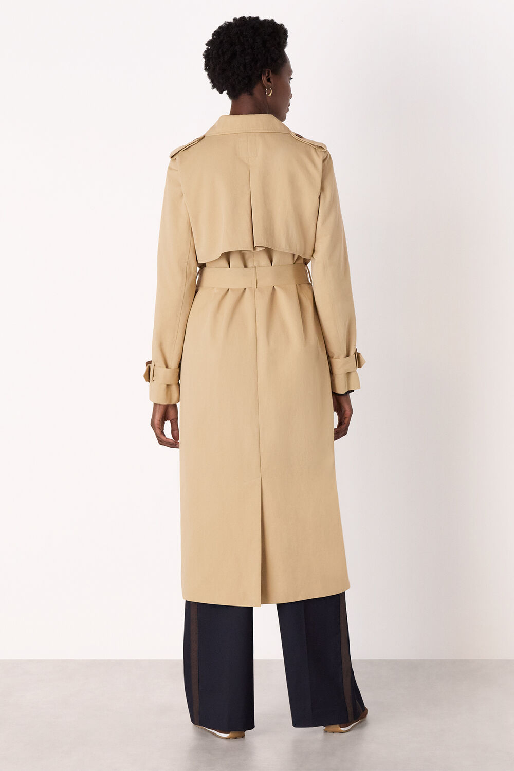 Neutral Belted Trench Coat