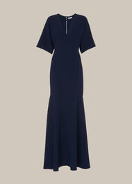 Jess V Neck Maxi Dress Navy