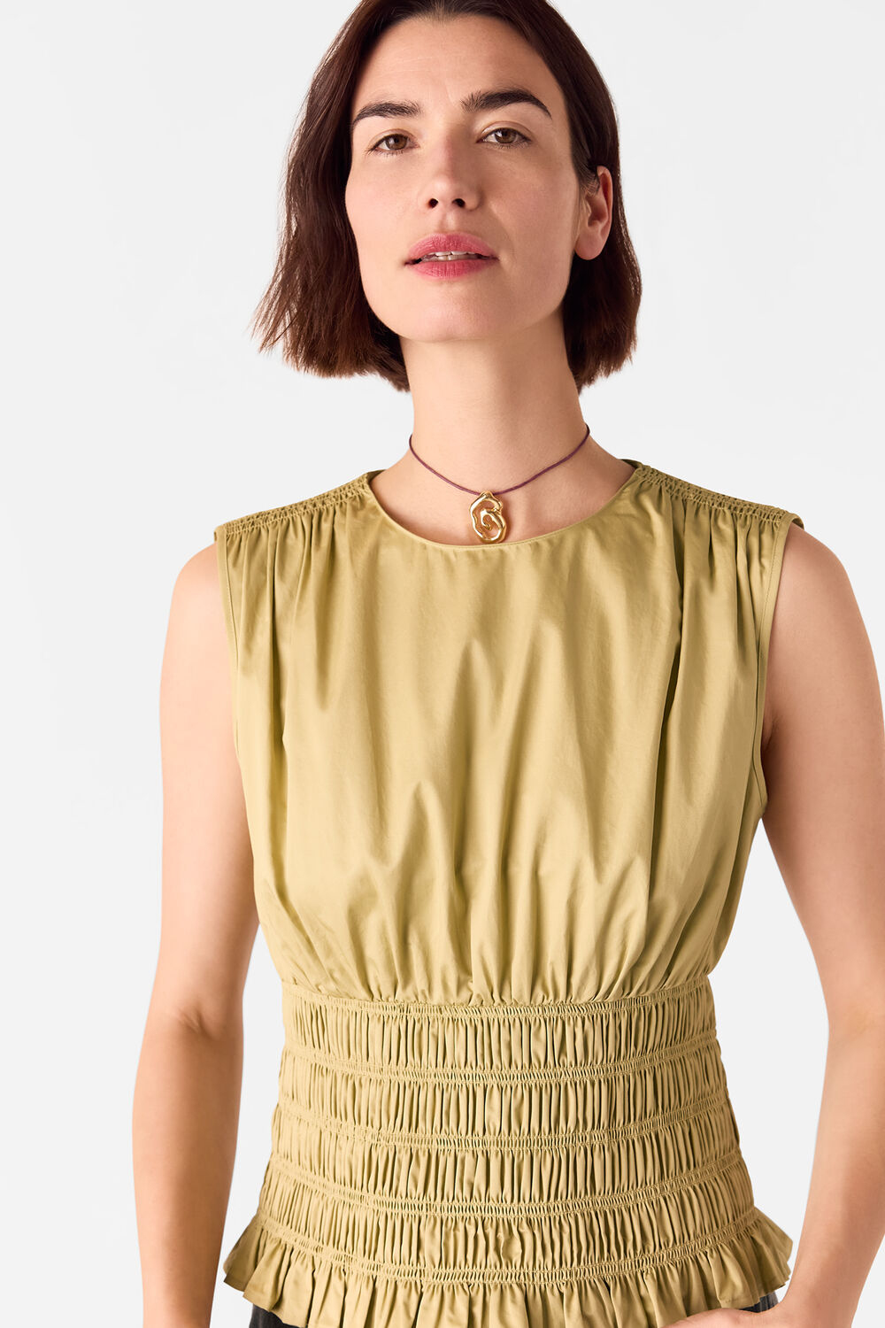 Burgundy Molten Abstract Cord Necklace