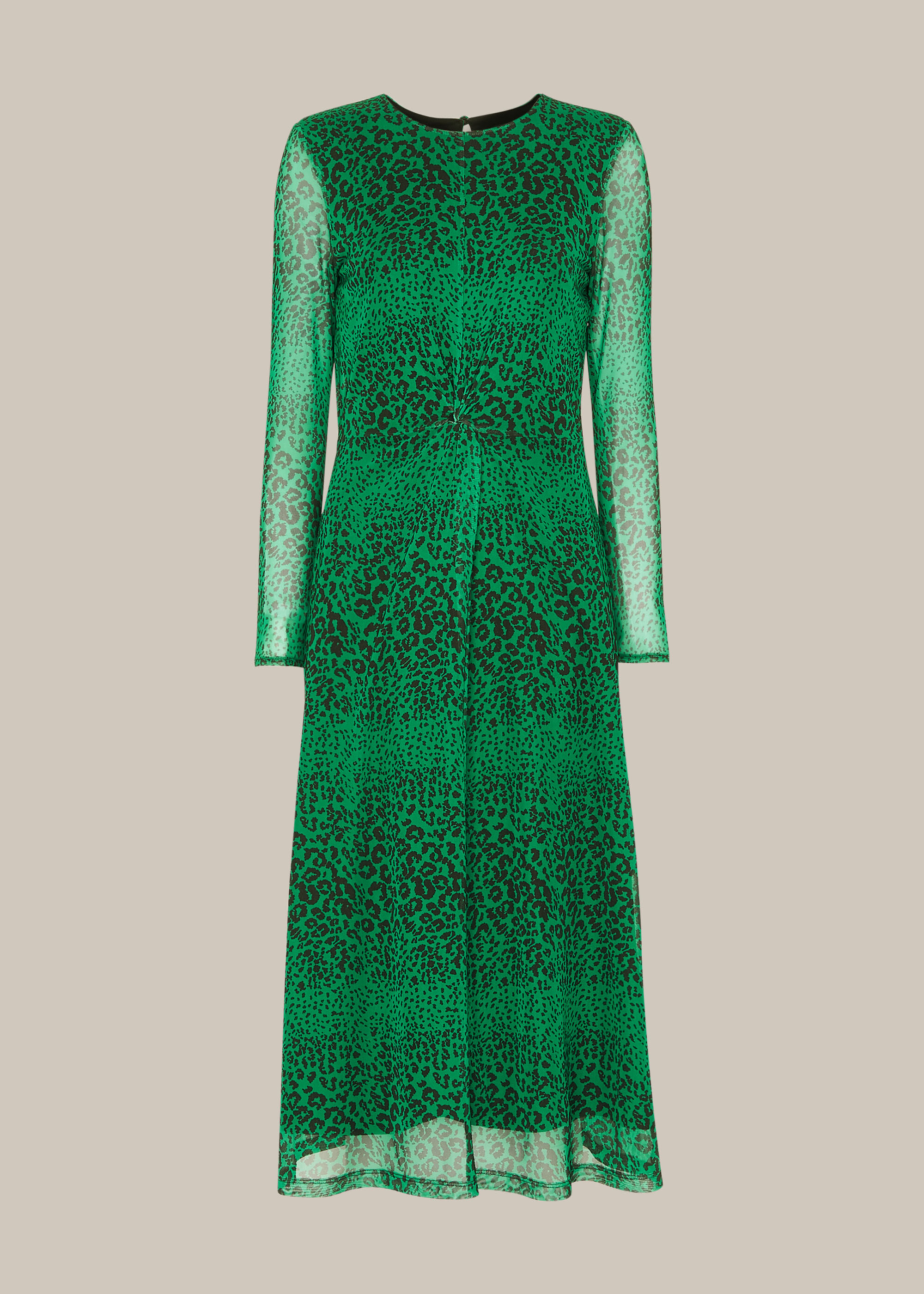 Whistles green animal print dress on sale
