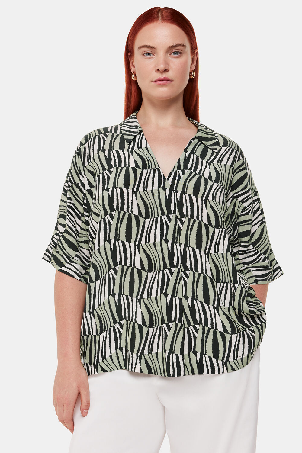 Multicolour Checkerboard Tiger Boxy Shirt