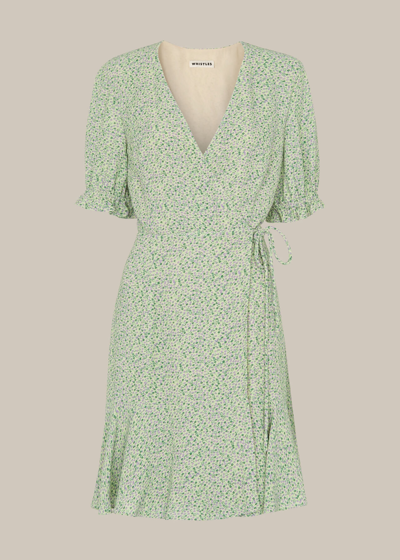 English Garden Wrap Dress Green/Multi