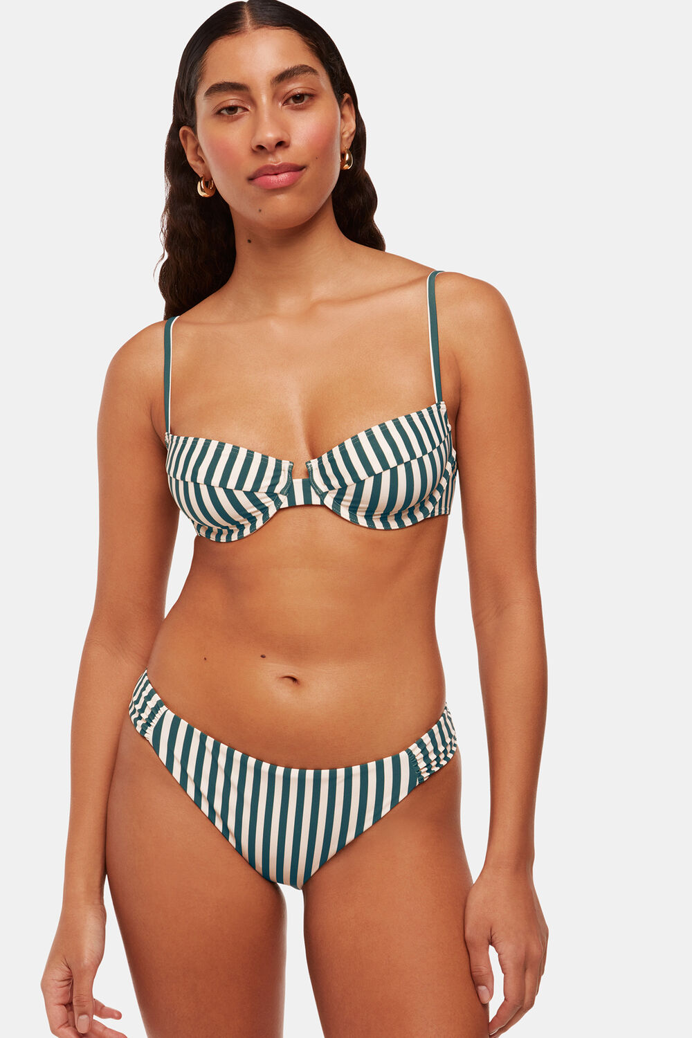 Green Stripe Bikini Bottom