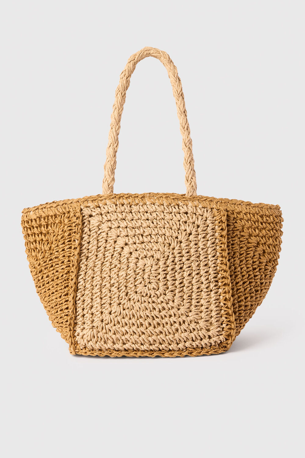Multicolour Patchwork Straw Mini Bag