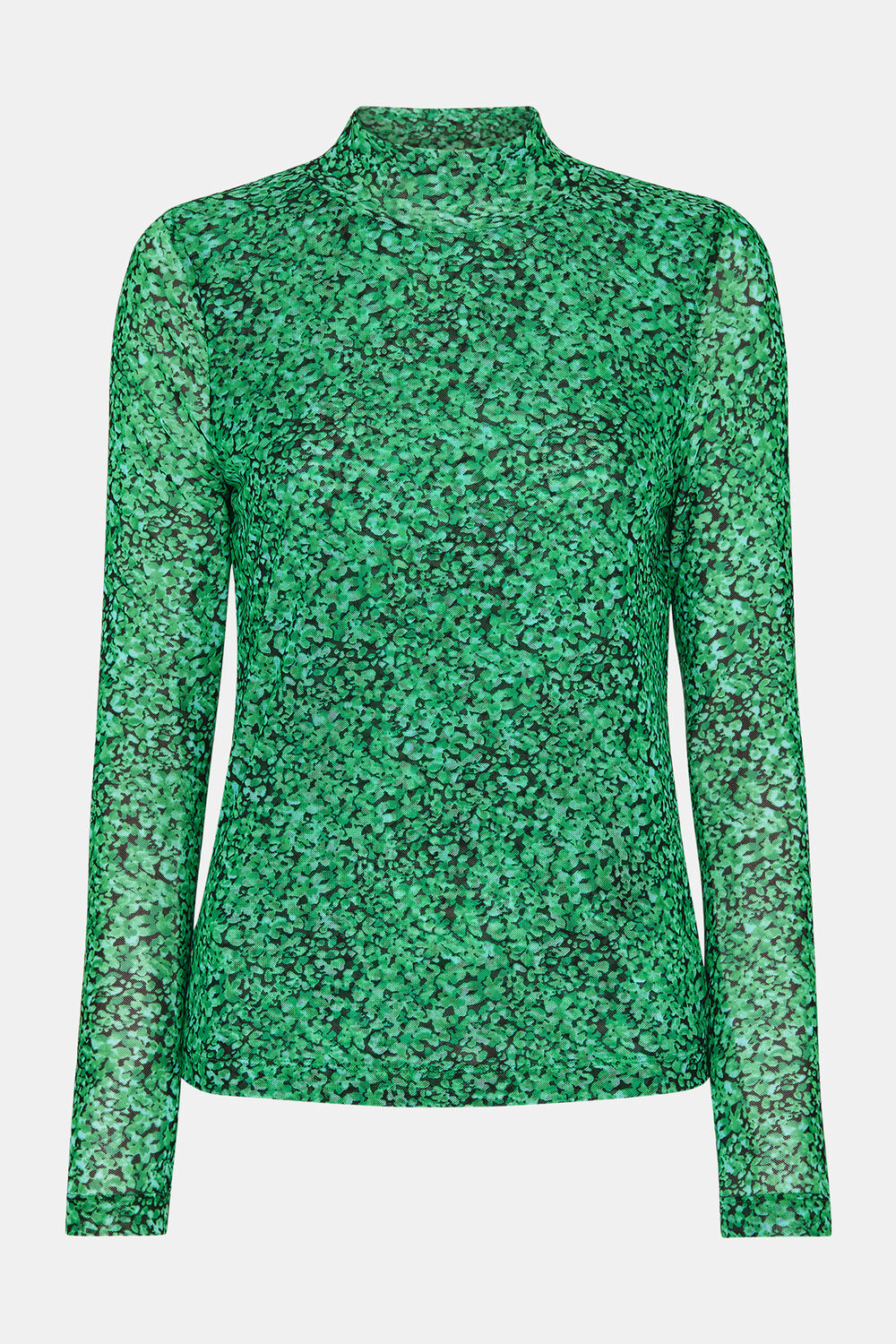 Dappled Floral Mesh Top