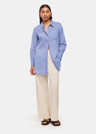 Denim Longline Beach Shirt