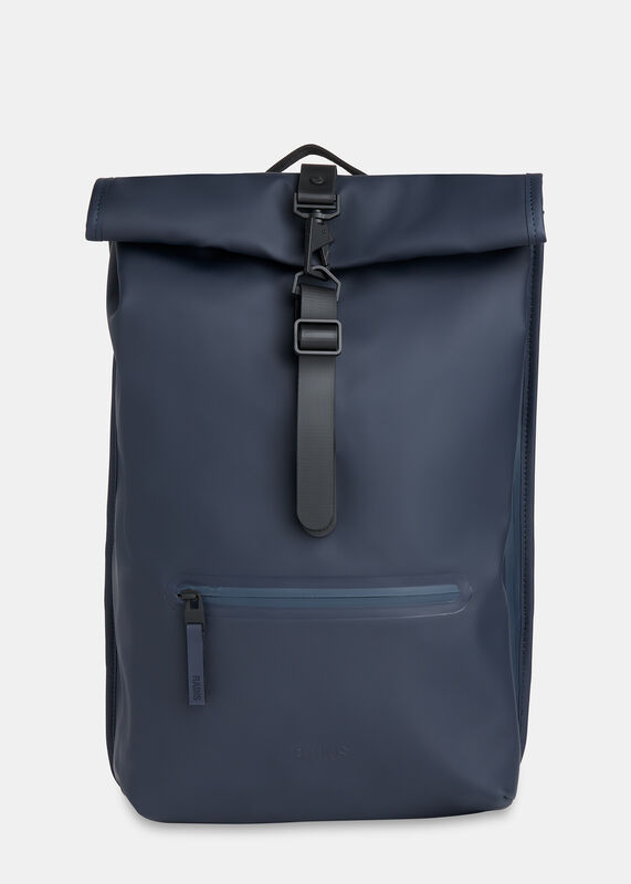 Navy Rains Rolltop Back Pack