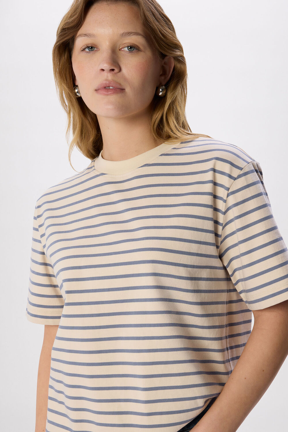 Stripe Relaxed Cotton T-shirt