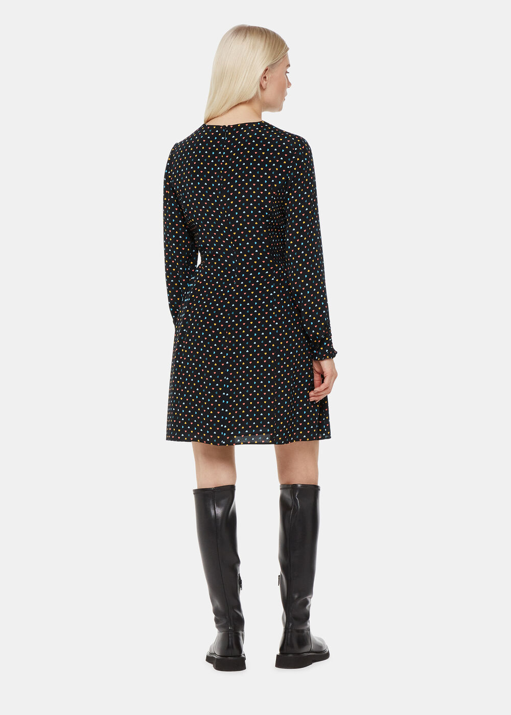 Petite Scattered Hearts Flippy Dress