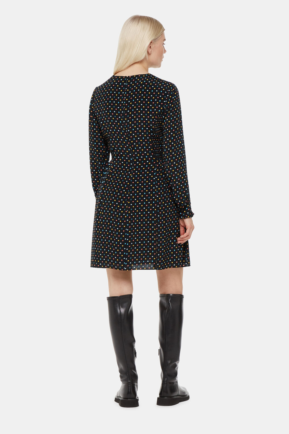 Petite Scattered Hearts Flippy Dress