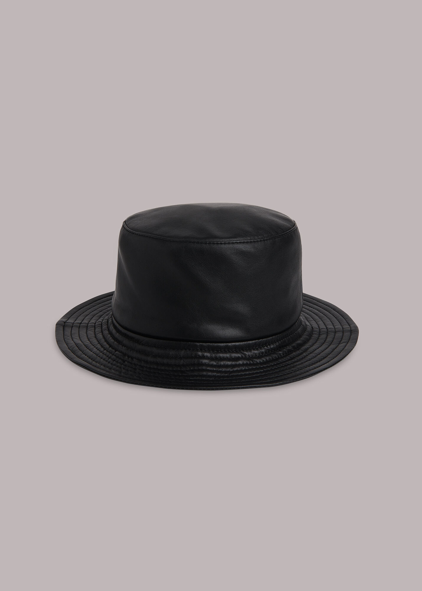 Leather floppy clearance brim hat