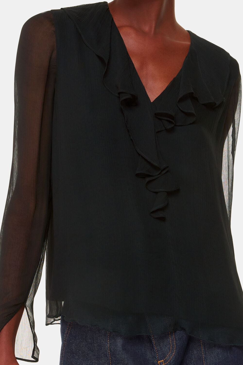 Ruffle Collar Detail Blouse