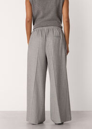 Petite Herringbone Wide Leg Trouser