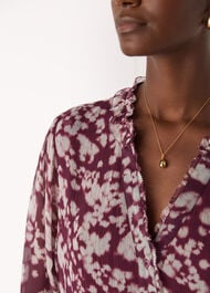 Inky Floral Long Sleeve Blouse