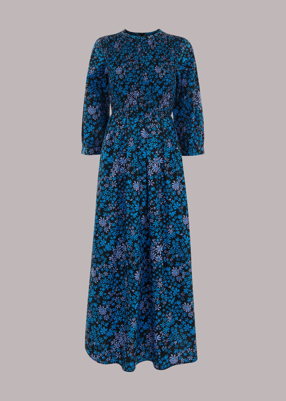 boho shirred dress Vintage Floral Shirred Fairy Dress