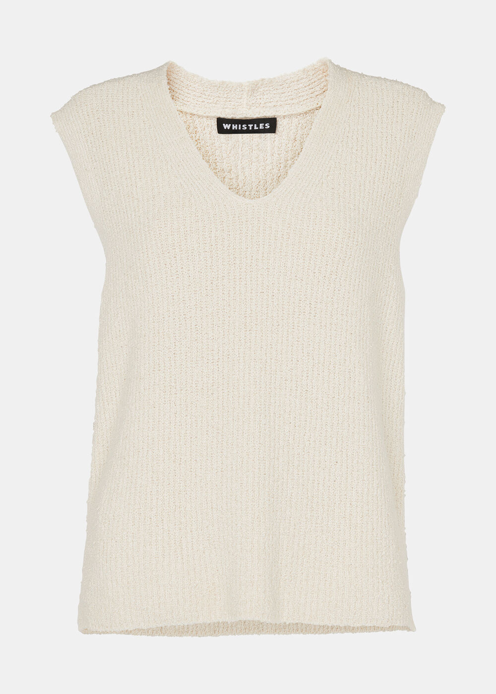 Cotton Textured V Neck Tank