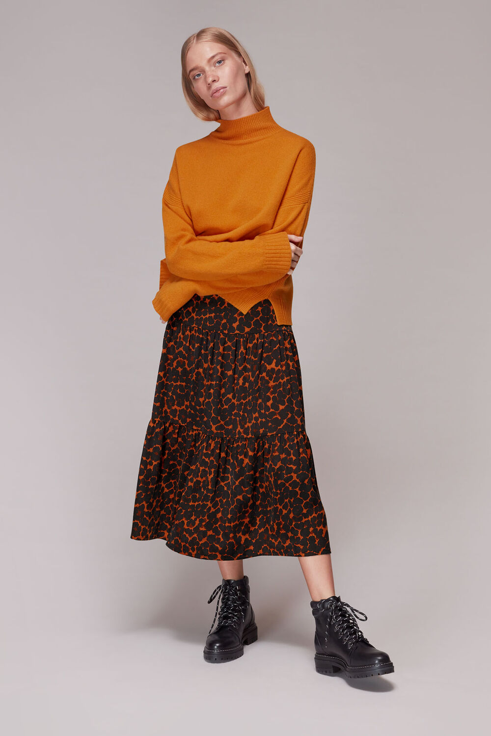Smudge Animal Tiered Skirt
