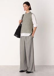 Wool Mix Side Tie Detail Tank